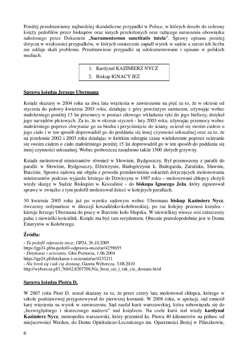 Pedofilia w kościele. Oto kapłani, którzy ukrywali księży pedofilów [raport "Nie lękajcie się"]