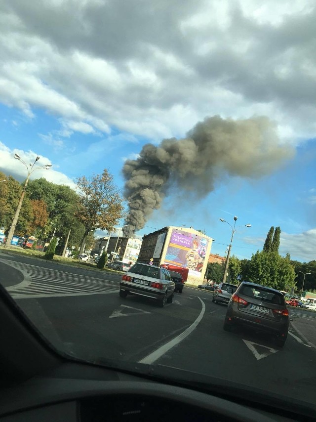 Pożar przy ul. Toruńskiej 50 w Bydgoszczy