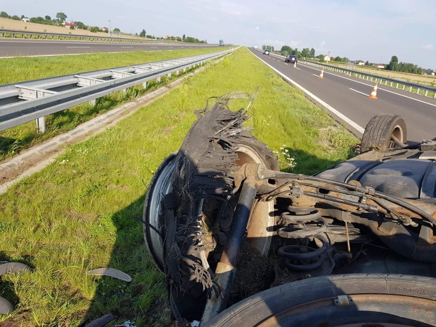 Na autostradzie A4 w pow. przeworskim, w kierunku na...