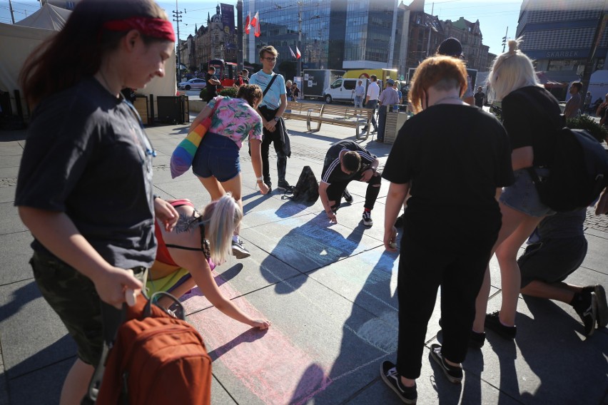 Demonstracja solidarności z osobami LGBTQ na katowickim...