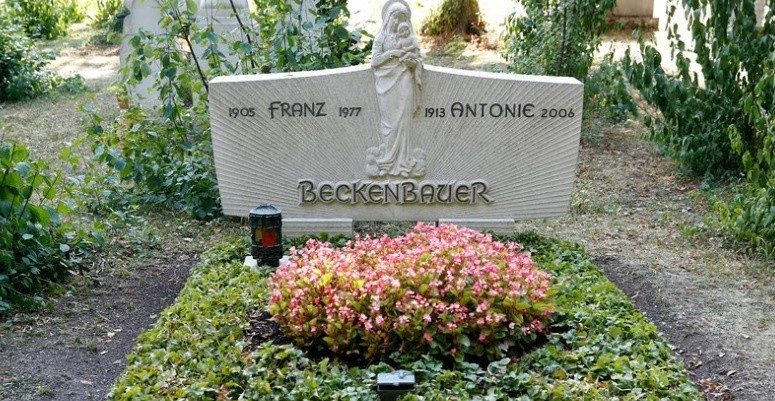 Grób rodzinny Beckenbauerów na cmentarzu Perlacher Forst w...