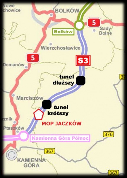 Droga S3 do granicy z Czechami. To będzie najtrudniejszy odcinek. Jest wniosek o zezwolenie na budowę drogi od Bolkowa do Kamiennej Góry
