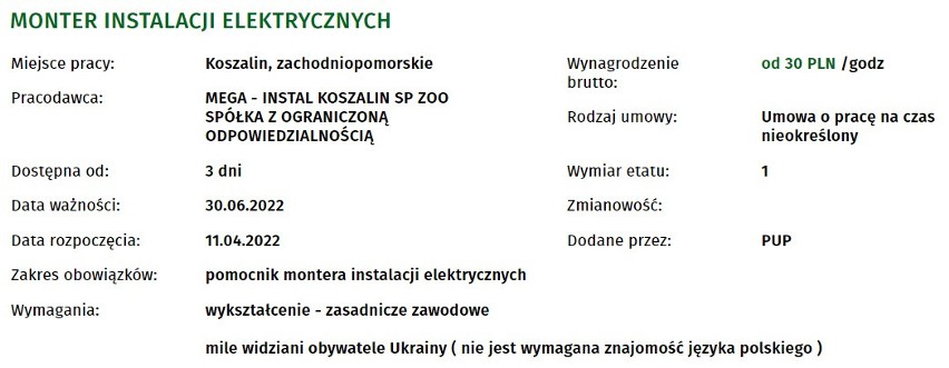 Nowe oferty pracy w Koszalinie....
