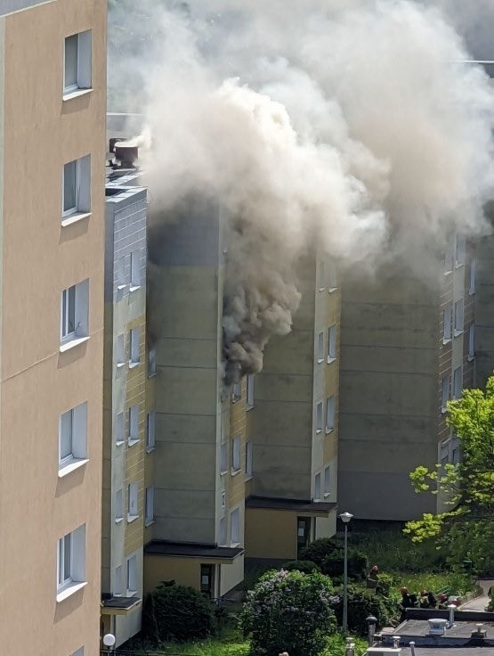 Gdańsk. Groźny pożar przy ul. Bulońskiej. Jedna osoba poszkodowana