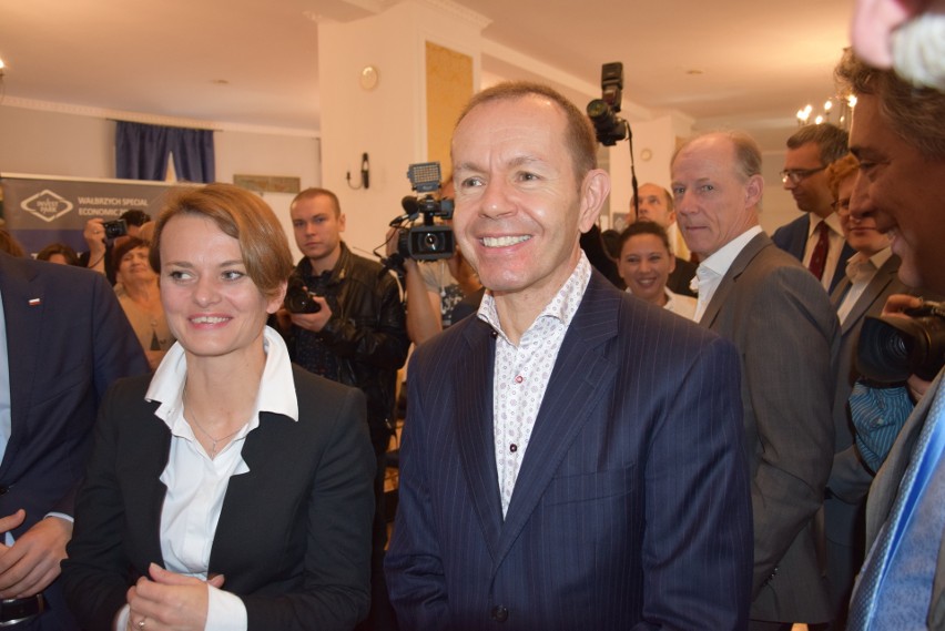 Minister Jadwiga Emilewicz i prezes Umicore Marc Grynberg