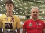 Vladyslav Posida - zawodnik Dek Meble Cyclo Korona Kielce zajął drugie miejsce w Pucharze Polski juniorów w Kolarstwie Torowym