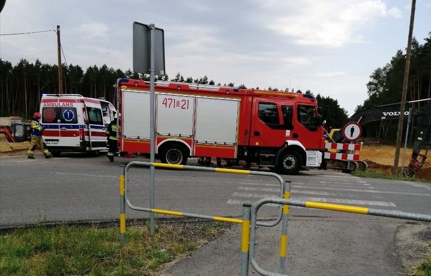 Do wypadku doszło do na budowie obwodnicy Olesna