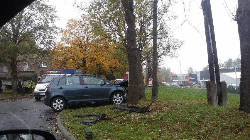 Wypadek w Katowicach na Dąbrówce Małej