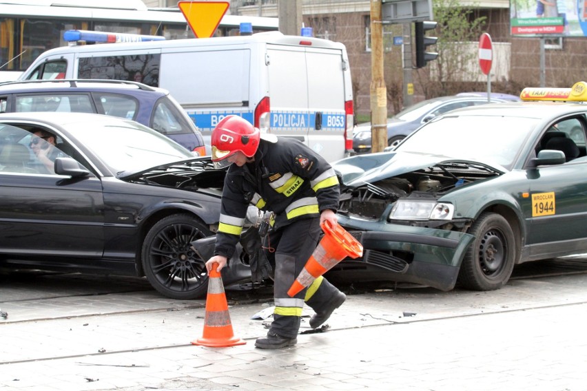 Wypadek na skrzyżowaniu Dyrekcyjnej i Gajowej