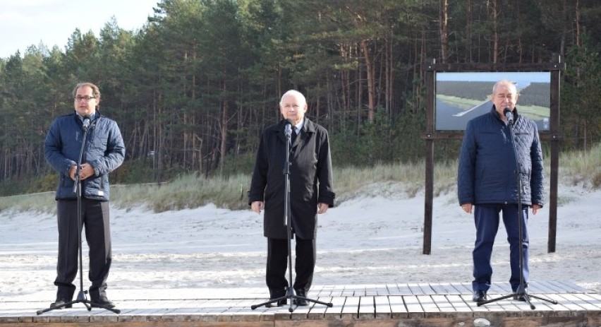 Przekop Mierzei Wiślanej. Jarosław Kaczyński ze szpadlem w Nowym Świecie. Przekop prawie ruszył