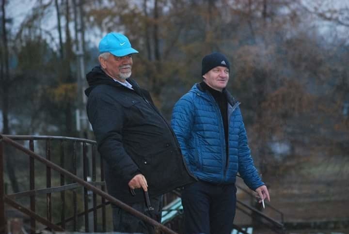 Bogusław Rękas (z prawej) ze sponsorem klubu Eugeniuszem...