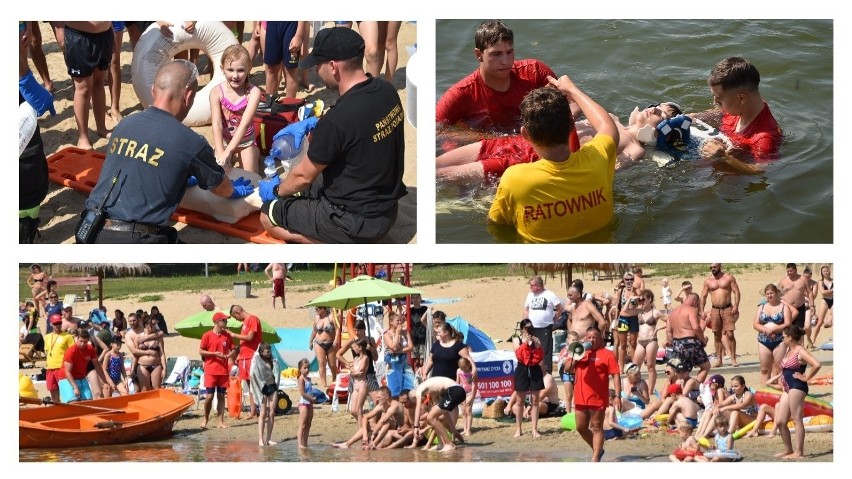 Wypoczywający na plaży miejskiej w Rudniku mieli okazję...