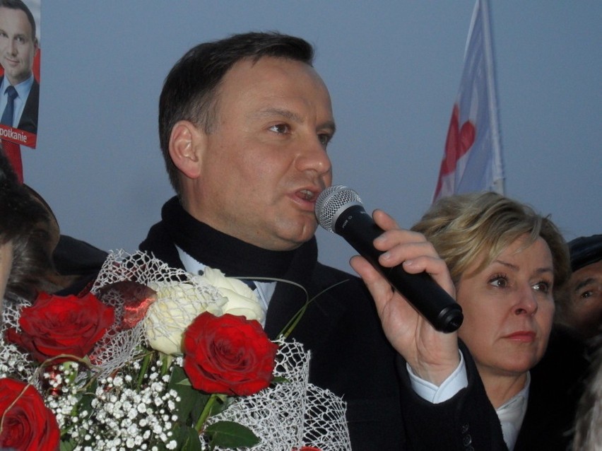 Andrzej Duda podczas niedawnej wizyty w Myszkowie
