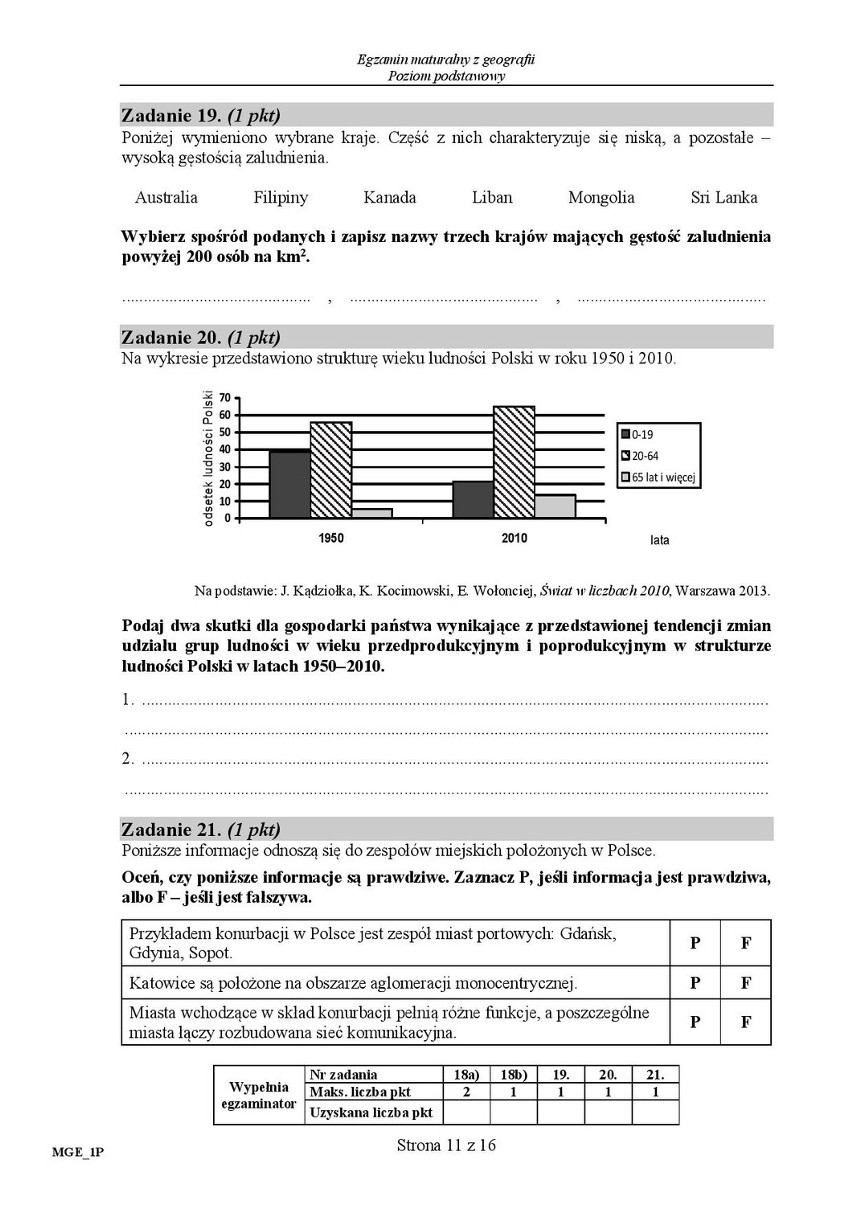 Stara matura 2016: GEOGRAFIA podstawowa [ODPOWIEDZI, ARKUSZ...