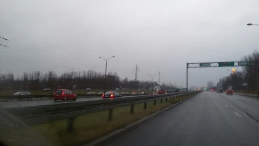Wypadek i karambol na DK 86 w Sosnowcu