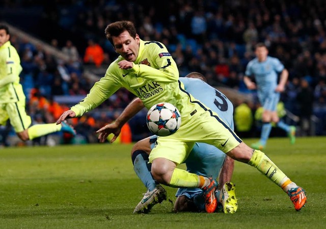 Barcelona zagra dzisiaj z Manchesterem City. Transmisja TV w Canal+ Sport i TVP. Mecz online - Ekstraklasa.net. Na zdjęciu: Lionel Messi.