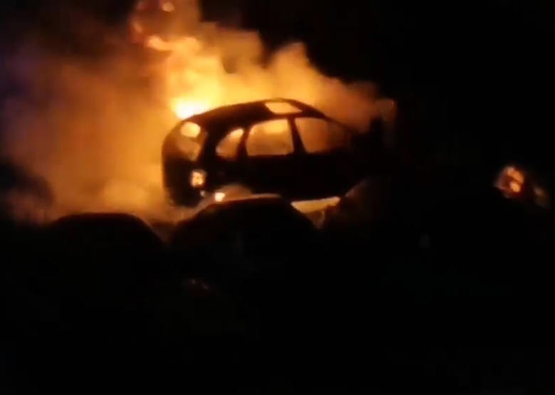Pożar samochodów przy ul. Ptasiej