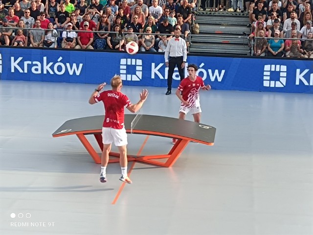 Adrian Duszak i Marek Pokwap w turnieju deblowym często popisywali się skutecznymi akcjami