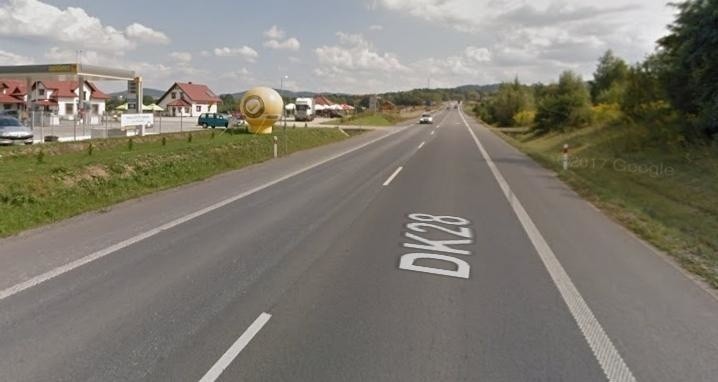 Droga krajowa 28, gmina Mucharz...