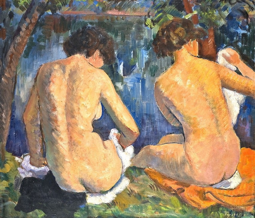 Obraz Tymona Niesiołowskiego "Nad wodą" (1953 r, olej).