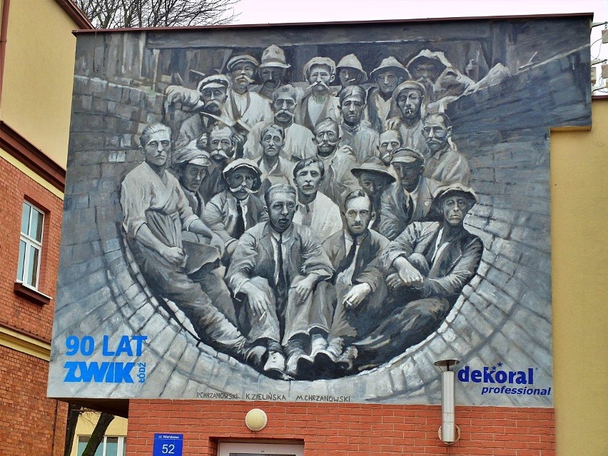 Mural w siedzibie ZWiK przy ul. Wierzbowej 62 upamiętniający...