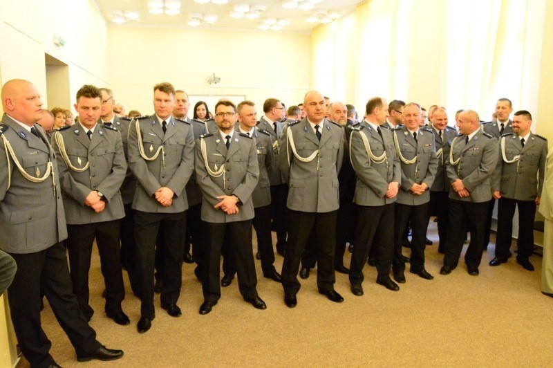 Pożegnanie Zenona Atrasa w koszalińskiej komendzie.