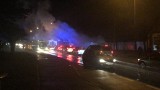 Poznań: Pożar opuszczonego kiosku przy ul. Naramowickiej
