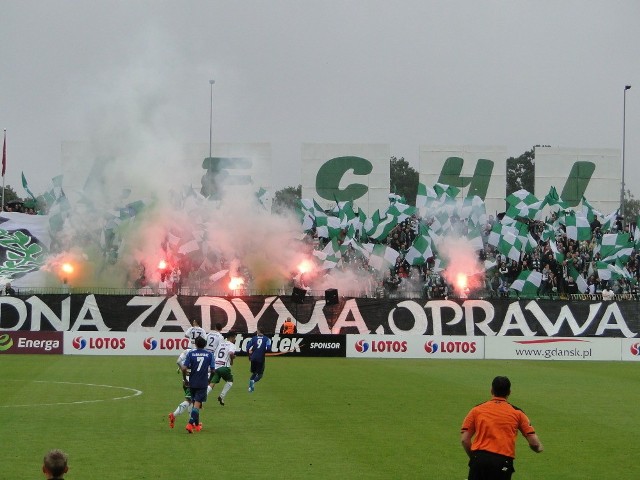 Oprawa kibiców Lechii na meczu z Panathinaikosem