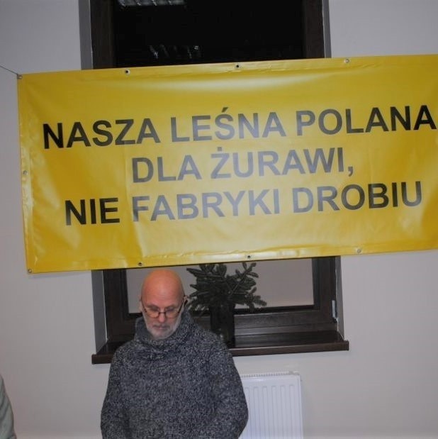 Były i inne banery np. „Stop  fermom kurzym w Puszczy...