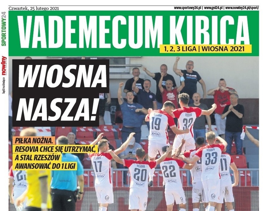 W ostatni weekend lutego startuje... wiosna w piłkarskiej 1, 2 i 3 lidze! W czwartek z "Nowinami" Vademecum Kibica 1, 2 i 3 ligi