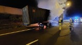 Pożar samochodu ciężarowego na S5 w Wierzycach