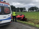 Młody kierowca z pow. bydgoskiego wjechał w Gorzeniu do rowu. Był kompletnie pijany