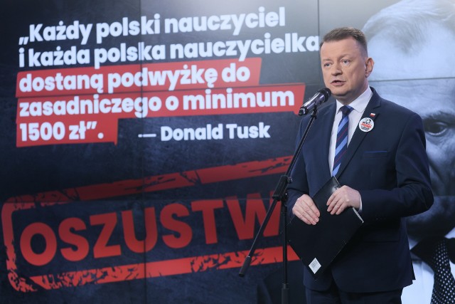 Mariusz Błaszczak apeluje do rządu o uczciwe podwyżki dla nauczycieli