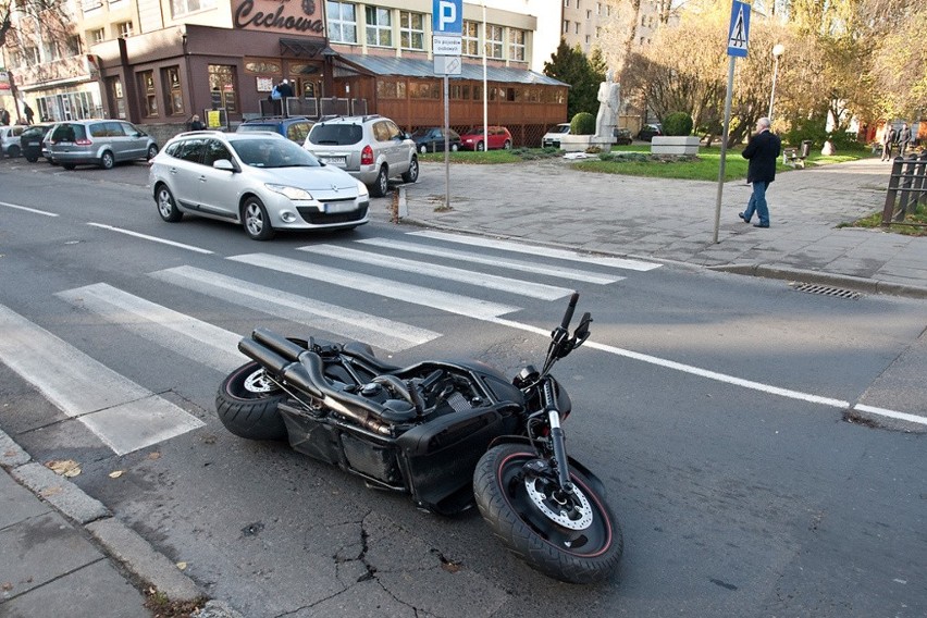 Wypadek motocyklisty na Moście Kowalskim...