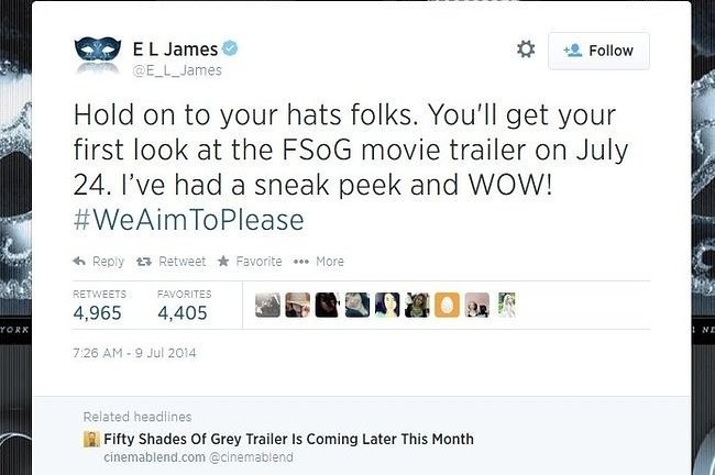 Sama E. L. James to potwierdziła! (fot. screen z...