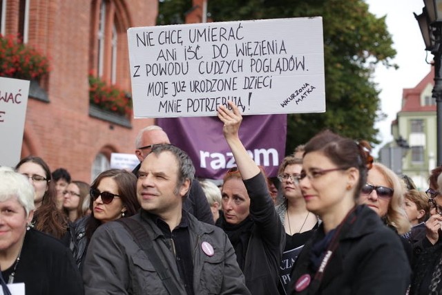 Sobotnia manifestacja w Słupsku.