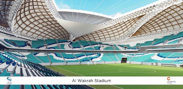 Stadiony Al Bayt, Al Rayyan oraz Al Wakrah są obecnie na etapie budowy.  Jako pierwszy w nowe krzesła będzie wyposażany stadion Al Wakrah, który po zakończeniu prac tak będzie wyglądał.