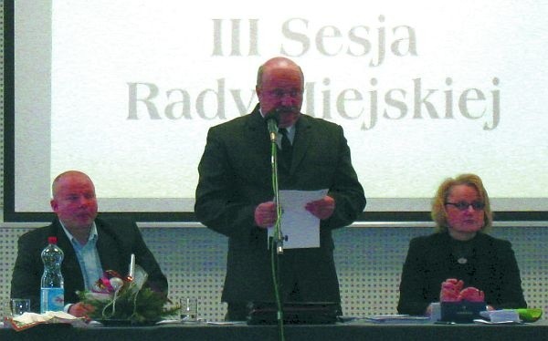 W prezydium sokólskiej rady zasiadać będą (od lewej) Łukasz Moździerski, Jerzy Kazimierowicz i Wiesława Burnos