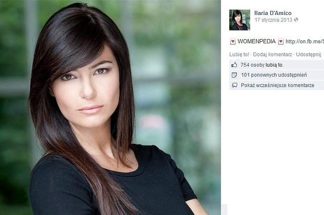 Ilaria D'Amico (fot. screen z Facebook.com)