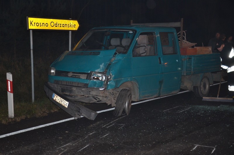 Kolizja dwóch aut w okolicy Krosna Odrzańskiego