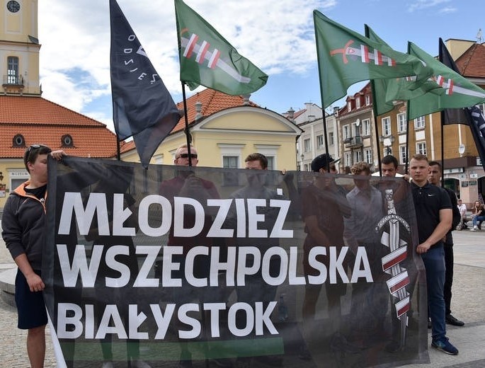 Protest Młodzieży Wszechpolskiej wobec przyjmowania...