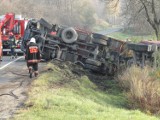 Wypadek w Witowicach: zderzenie autobusu z ciężarówką [ZDJĘCIA]