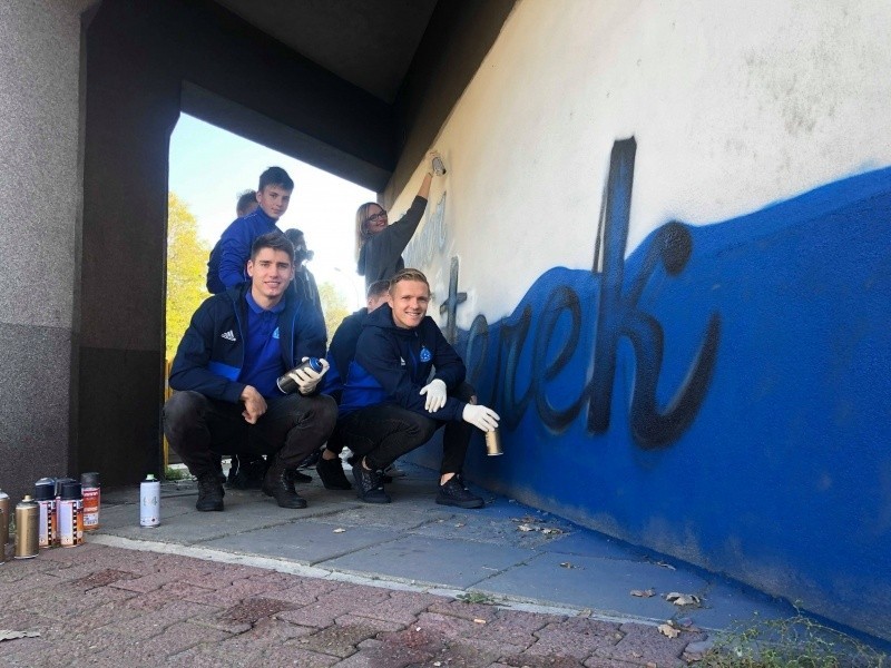 Ruch Chorzów. Niesamowite graffiti na murach ZDJĘCIA Niebiescy pokolorowali Chorzów