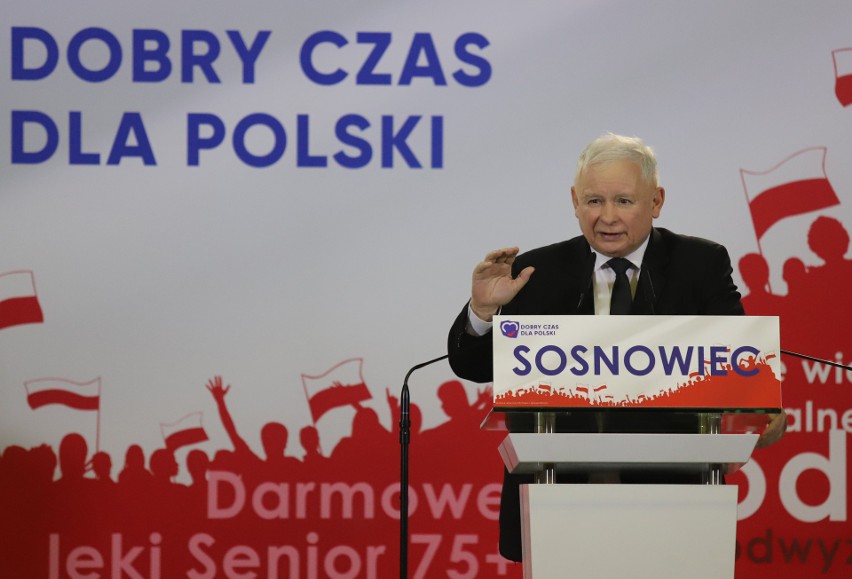 Jarosław Kaczyński w Sosnowcu na konwencji Prawa i...