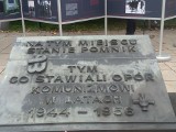 Kraków. Mija 20 lat od wmurowania kamienia węgielnego pod pomnik "Tym co stawiali opór komunizmowi w latach 1944-1956". 