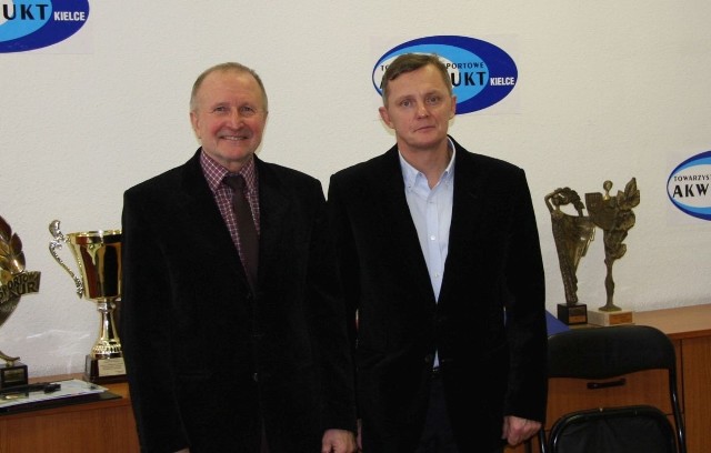 Prezes Akweduktu Marek Kalwat (z prawej) i honorowy prezes klubu – Andrzej Szołowski.