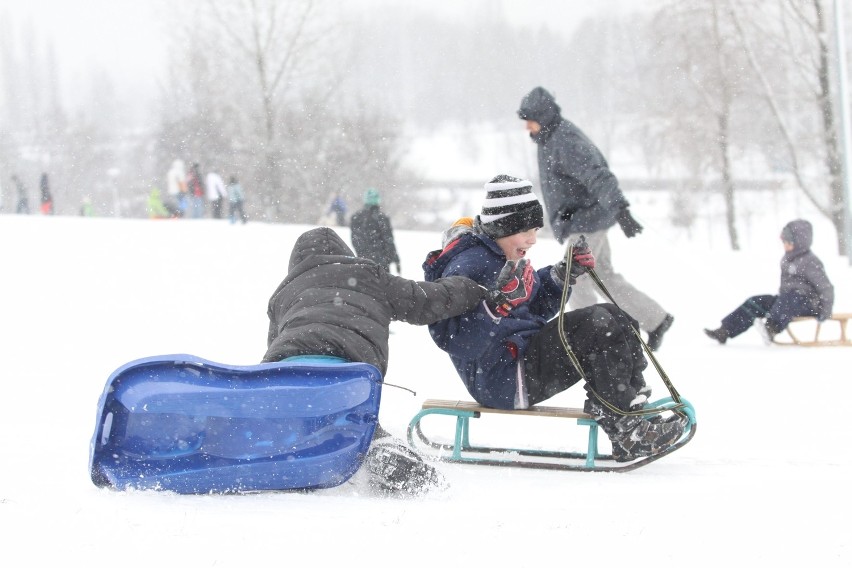 Zima na Górce Środulskiej w Sosnowcu