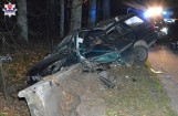 Wypadek w Guciowie. Dwóch młodych mężczyzn trafiło do szpitala. Obaj byli pijani