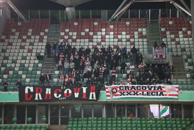 Kibice na meczu Legia - Cracovia