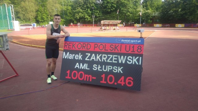 Utalentowany sprinter ze Słupska to Marek Zakrzewski, który był dumny z rekordowego wyczynu na setkę